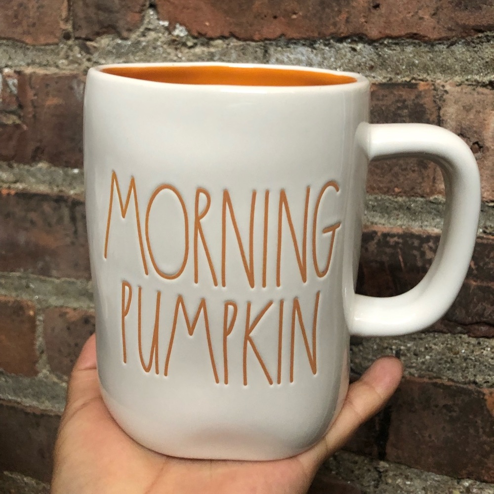 Rae Dunn morning pumpkin mug